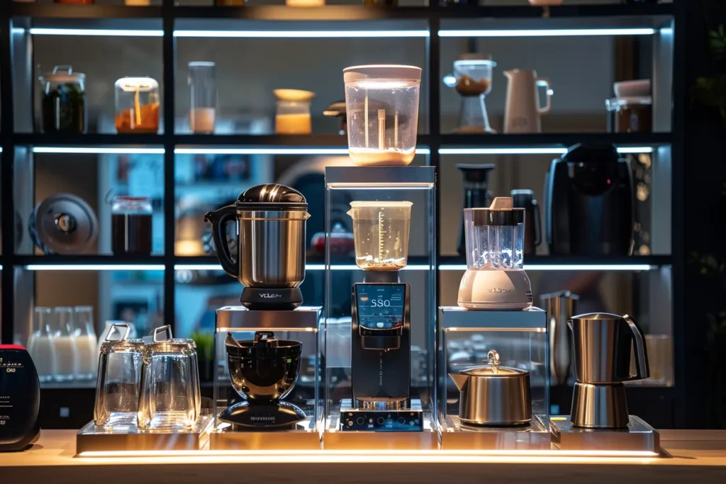 Essential protein powder equipment hierarchy showing quality shaker bottle, immersion blender, personal blender, and high-powered blender options