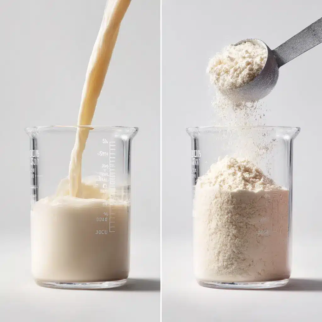 Step-by-step protein powder mixing technique demonstration showing liquid first method to prevent clumpy texture