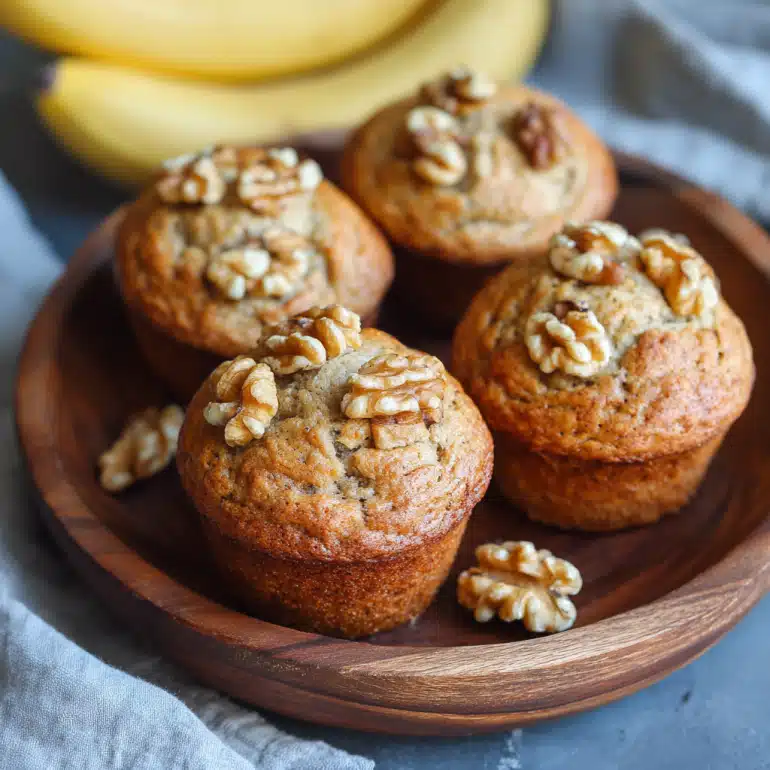 Banana Walnut Protein Muffins