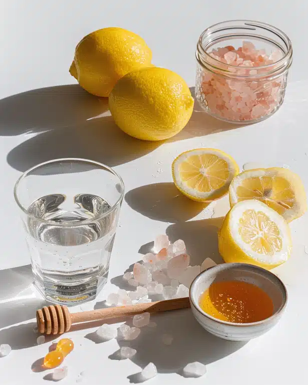Complete Electrolyte Replenisher functional water with sea salt and lemon - DIY sports drink alternative costing $0.45 per serving