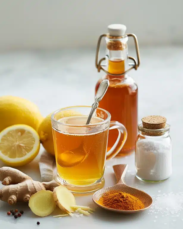 Elderberry Defense fall wellness drink concentrate with elderberries, ginger, and honey for viral defense and immune support