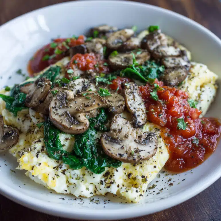 250-Calorie Breakfast Options (Aggressive Weight Loss) showing Protein-Packed Egg White Scramble