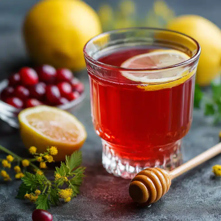 Kidney Cleanse Support beverage with cranberry, nettle, and parsley for gentle kidney health and urinary tract support