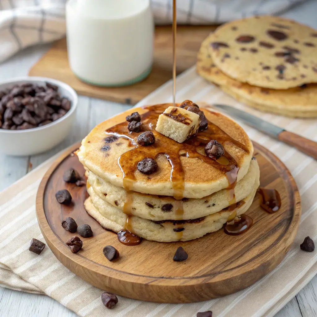 pancake-with-chocolate-chip-cookie-dough