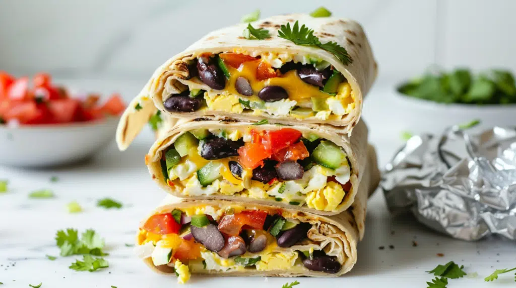 Breakfast burrito protein wraps
