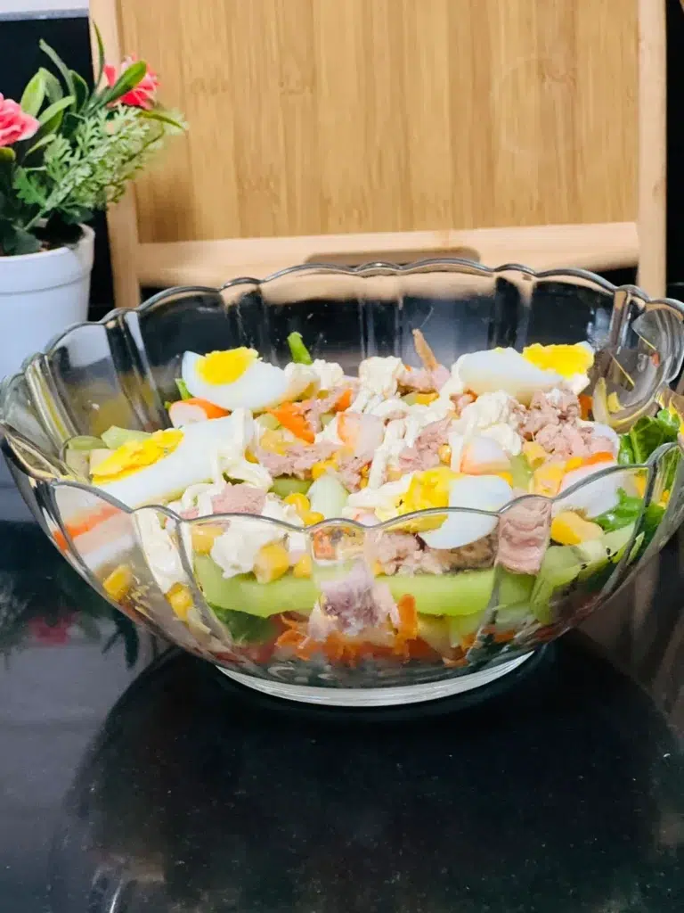 High-Protein Harvest Salad final dish