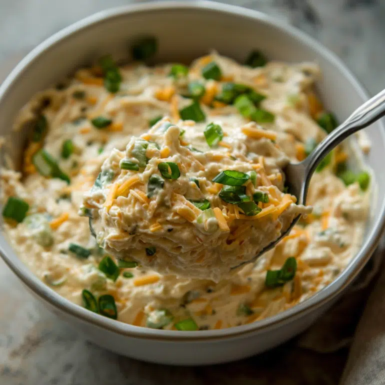 Cream cheese and cheddar filling mixture for jalapeño poppers with garlic and herbs
