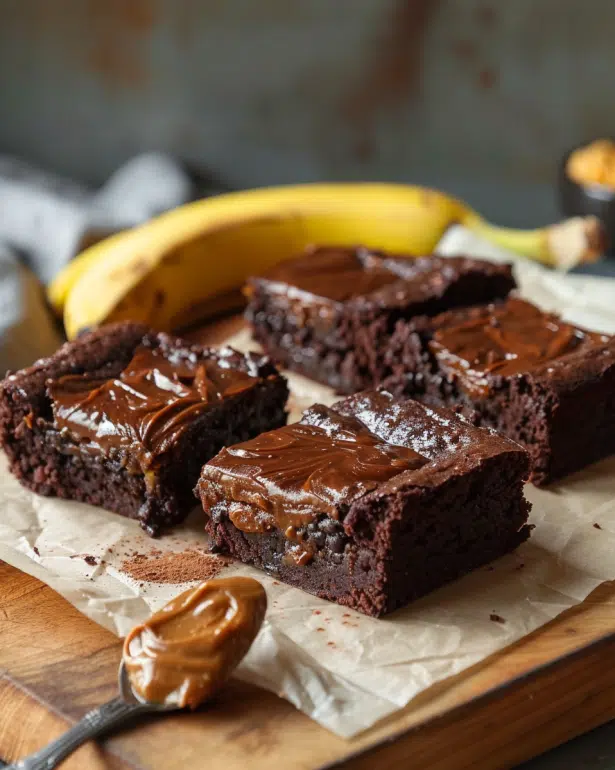3-ingredient banana brownies