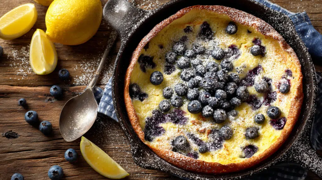 Blueberry lemon Dutch baby