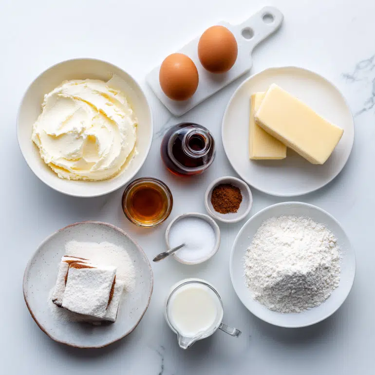 Burnt Basque Cheesecake ingredients