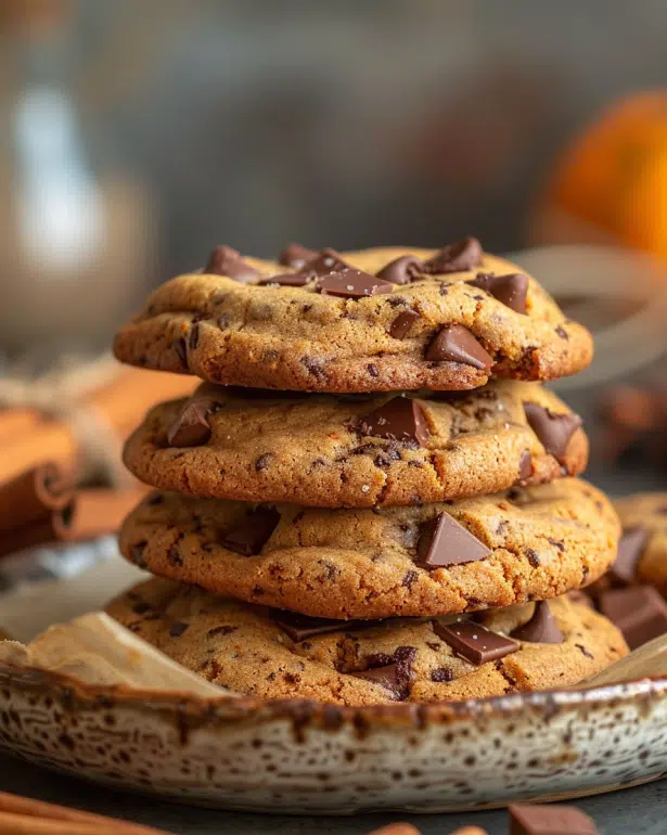 Chewy Pumpkin Chocolate Chip Cookies