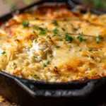 French onion chicken orzo casserole