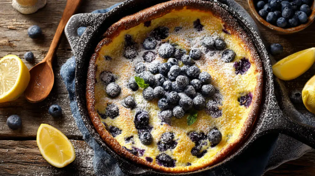 Blueberry lemon Dutch baby