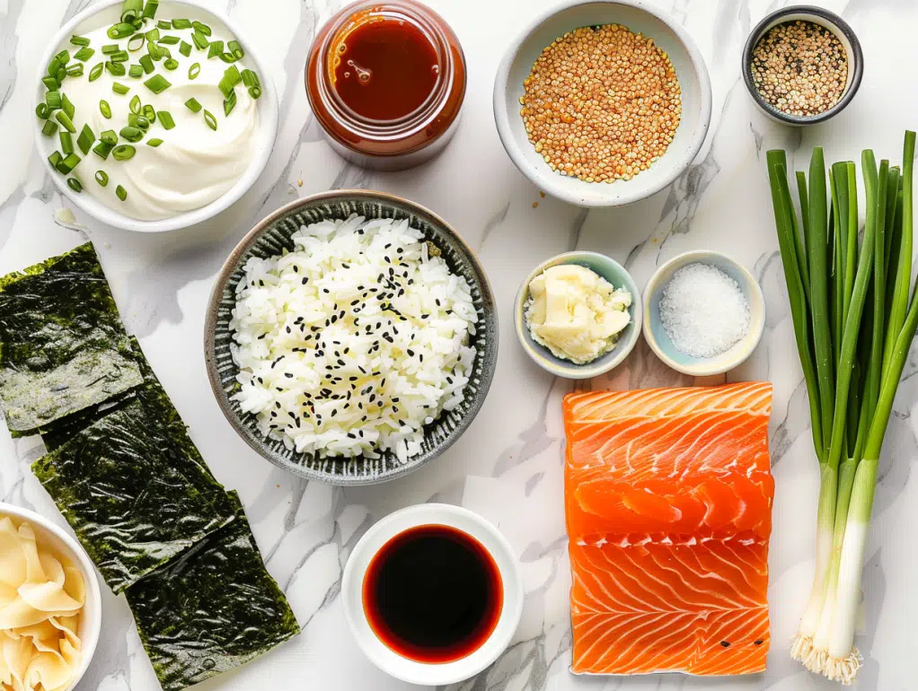 Spicy Salmon Sushi Bake INGREDIENTS