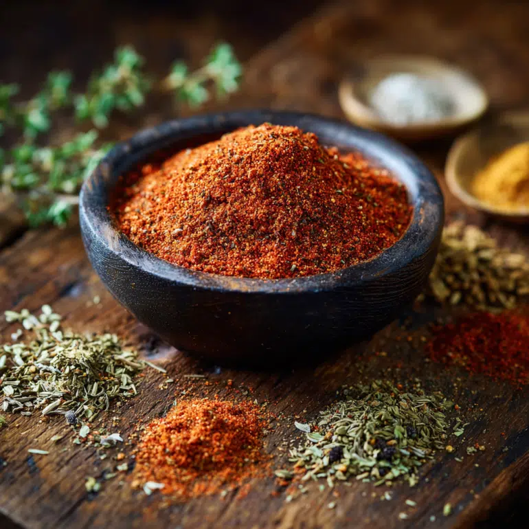 bowl of homemade Cajun spice blend
