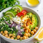 chickpea feta avocado salad