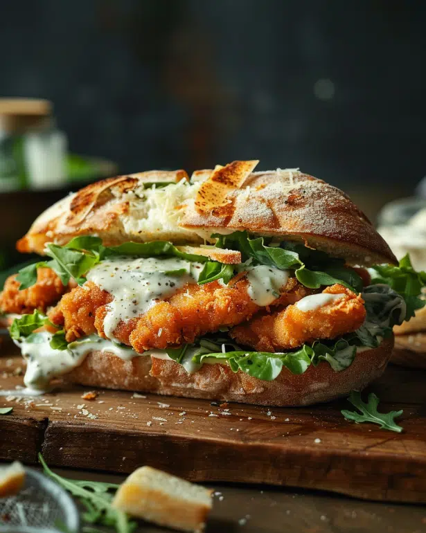 crispy chicken caesar sandwich