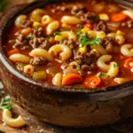 hearty beef and macaroni soup