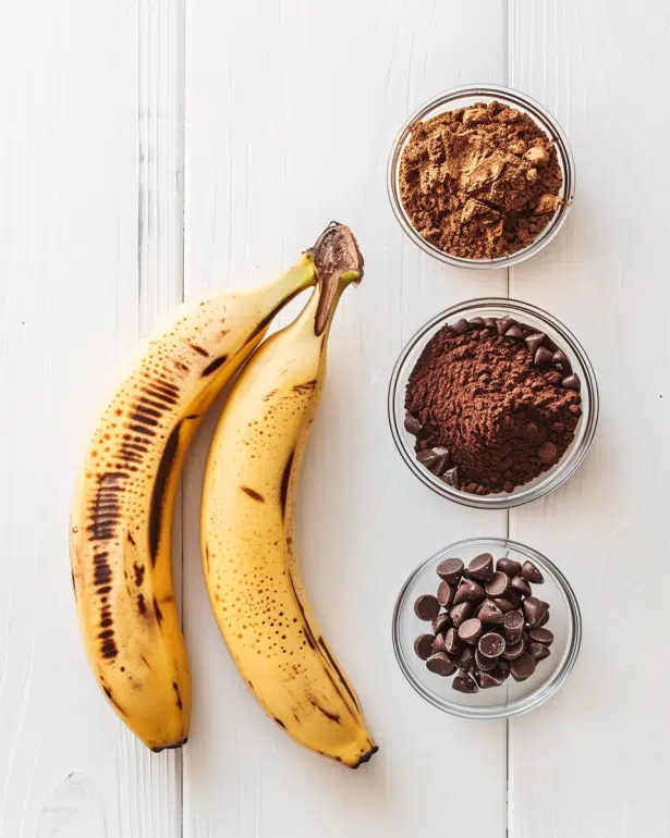 ingredients for 3-ingredient banana brownies