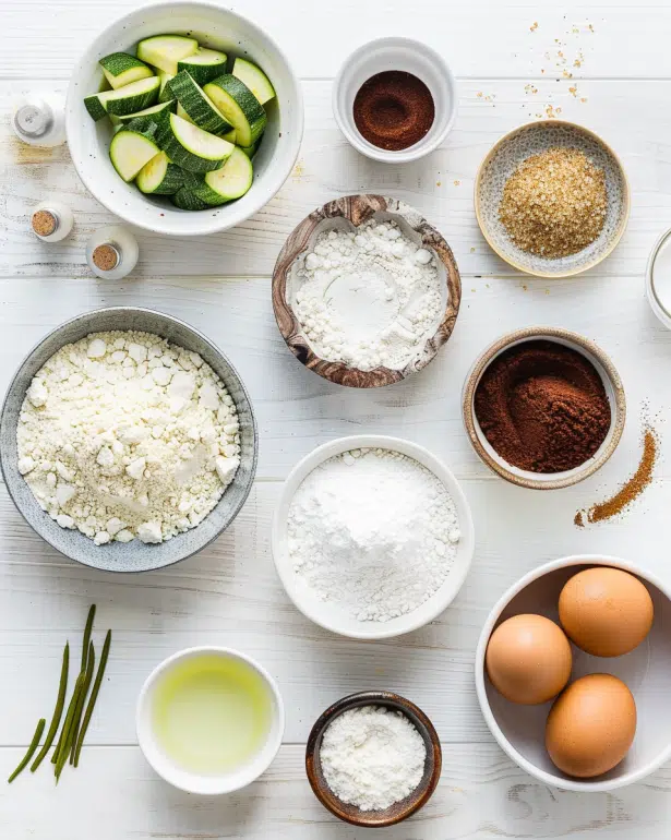 ingredients for Low FODMAP zucchini bread