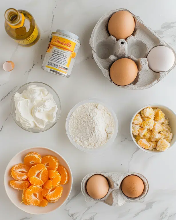 ingredients of mandarin oranges cake