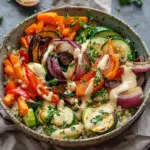 roasted vegetable tahini bowl