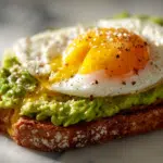 Avocado toast with a perfect runny egg