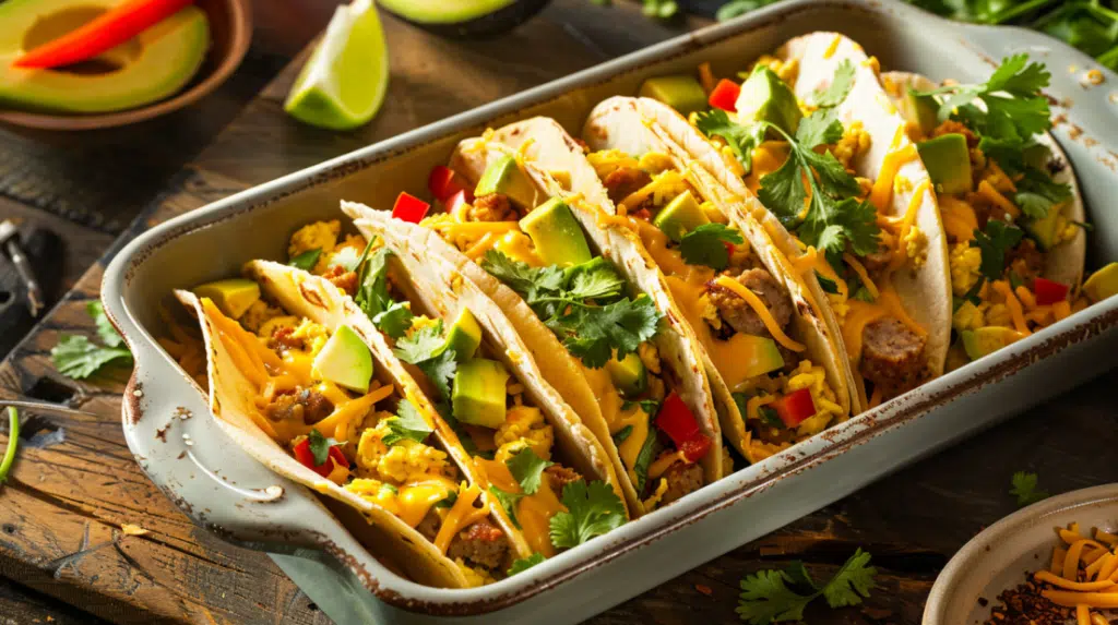Baked breakfast tacos