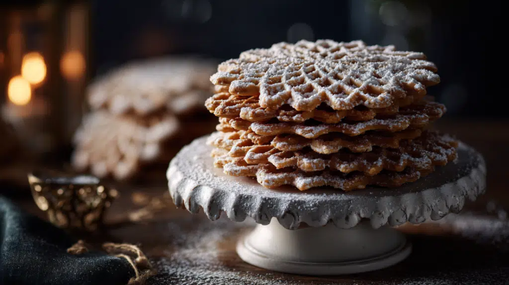 Christmas Pizzelle cookies