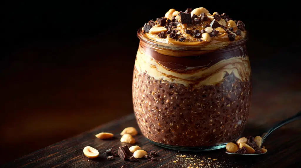 High Protein Chocolate Blended Overnight Oats