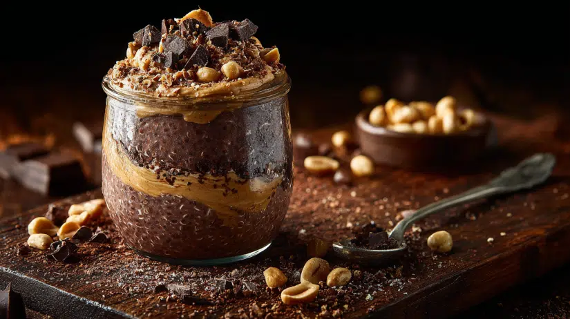 High Protein Chocolate Blended Overnight Oats