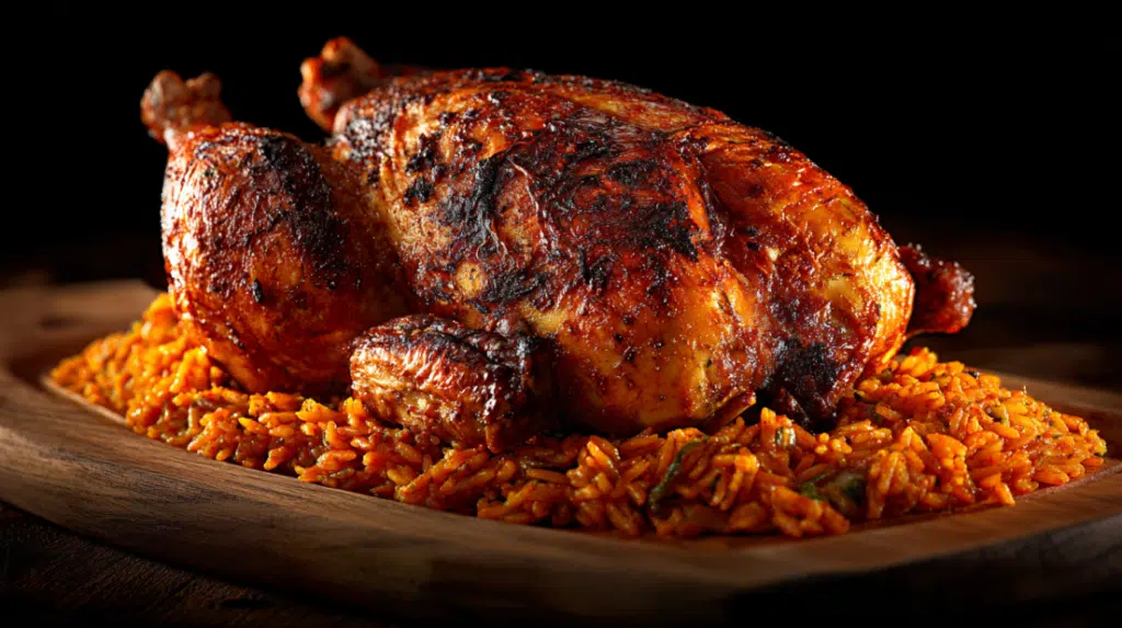 Jollof Rice with Roasted Chicken