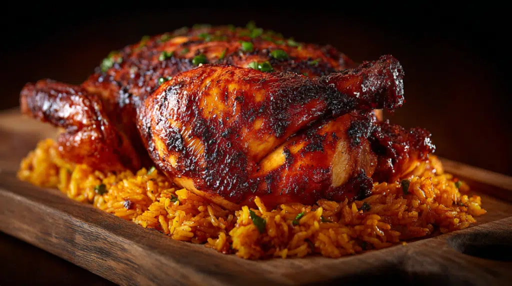Jollof Rice with Roasted Chicken