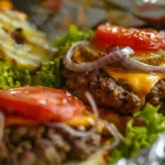 Keto cheeseburger foil packets