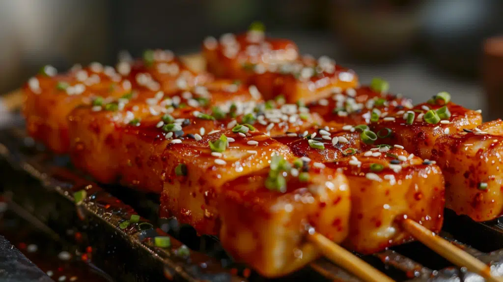 Korean Spicy Rice Cake Skewers (Tteok Kkochi)