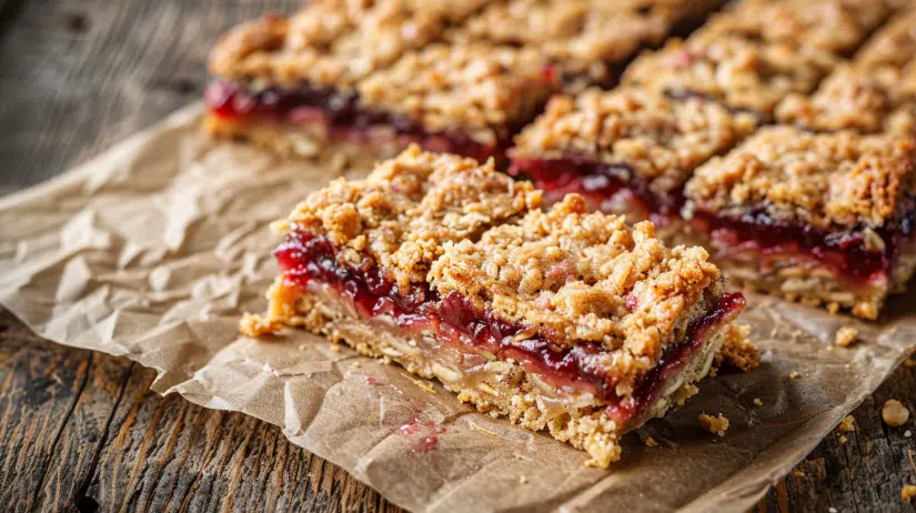 Low-FODMAP Peanut Butter Jam Bars