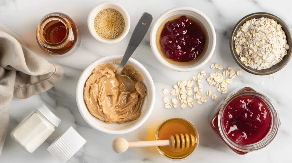 Low-FODMAP Peanut Butter Jam Bars INGREDIENTS