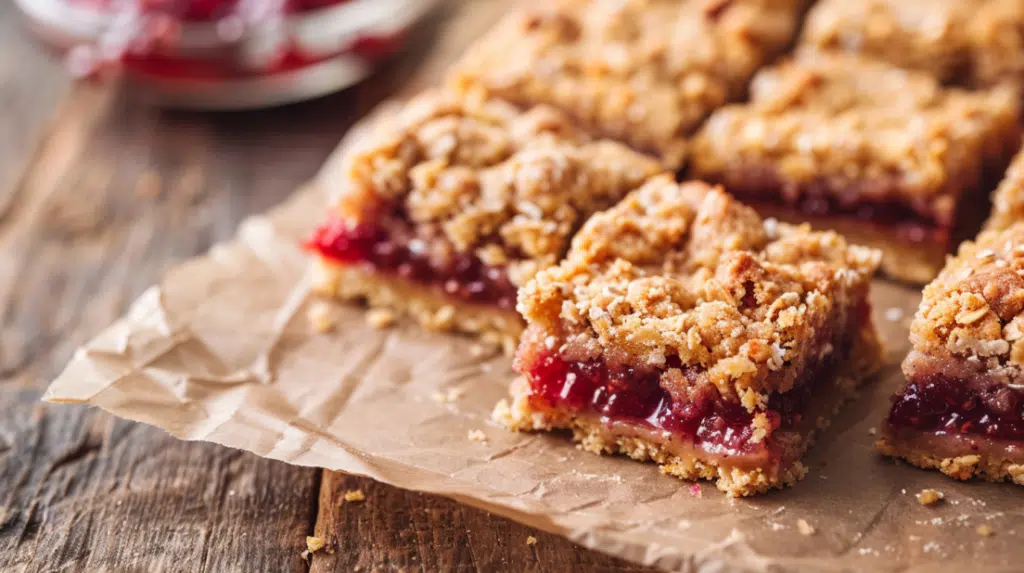 Low-FODMAP Peanut Butter Jam Bars 