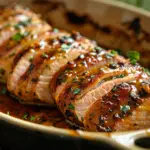 Maple Dijon glazed pork tenderloin