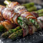 Pancetta-wrapped asparagus bundles