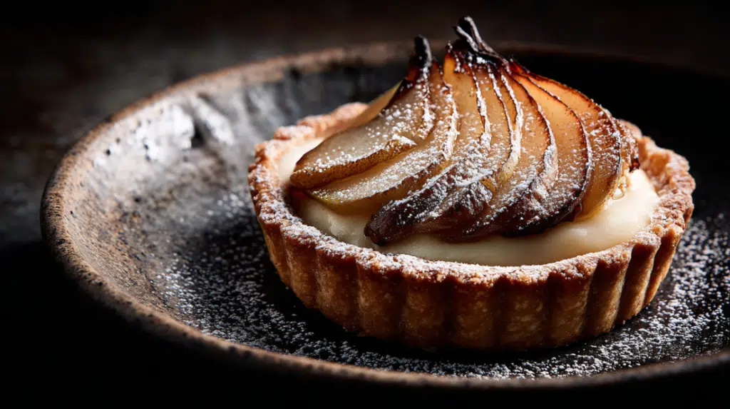 Roasted Pear and Mascarpone Tartlet