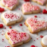 Valentine’s Day heart-shaped sugar cookies
