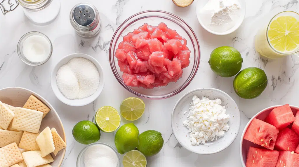 Watermelon Cheesecake Bars ingredients
