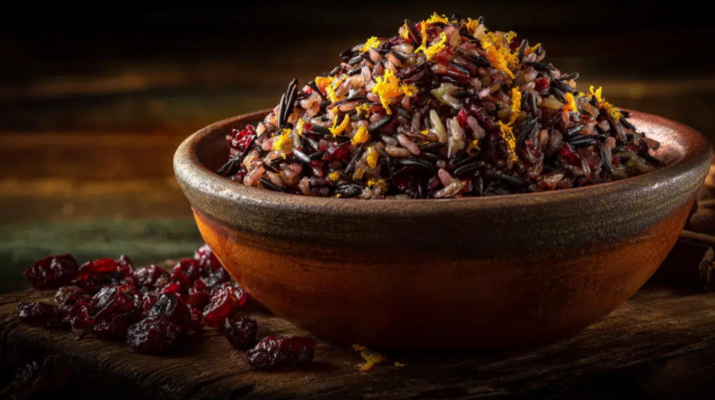 Wild Rice with Cranberries and Orange Zest