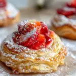 baked vegan strawberry cream danishes