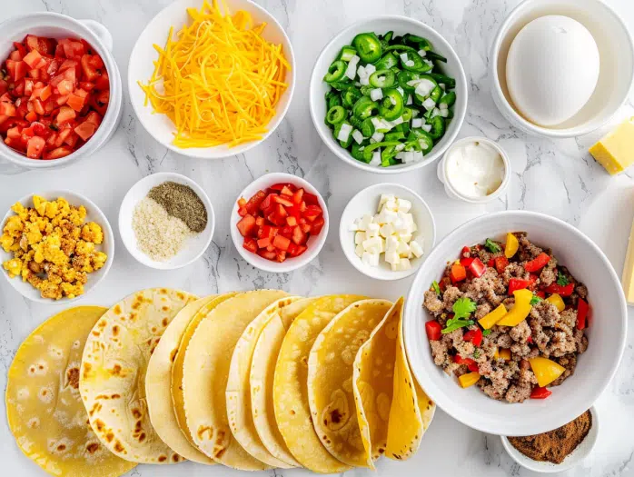 breakfast taco ingredients