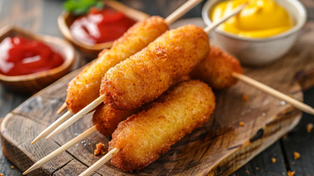 honey-battered corn dogs