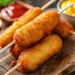 honey-battered corn dogs