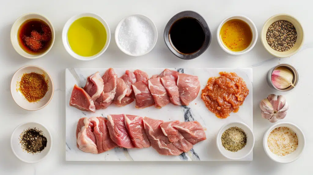 ingredients for maple Dijon glazed pork tenderloin