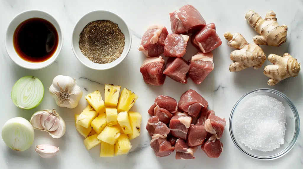 ingredients for slow cooker pineapple pork